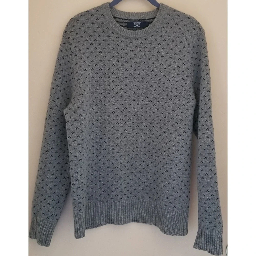 J.CREW 100% Lambwool Crewneck Pull-On Classic Fit Long Sleeve Sweater Men's Sz M